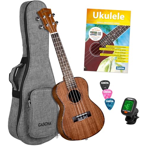 Cascha HH 2036 Premium Mahogany Concert Ukulele Starter Pack