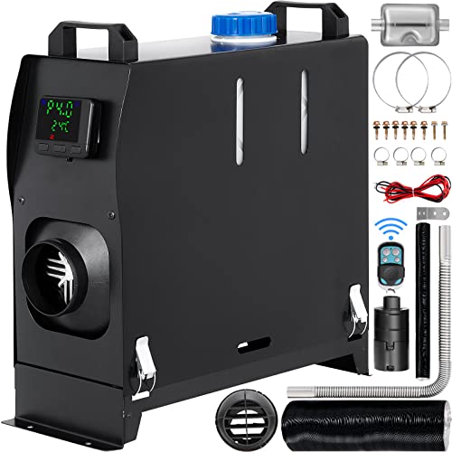 VEVOR 12V Standheizung Diesel Auto Kraftstoff, 8 KW Diesel Standheizung Luftheizung Air Diesel, Luft Dieselheizung für Auto RV LKW Wohnmobil Bus mit Fernbedienung schwarz LCD Schalter & 1 Luftauslass
