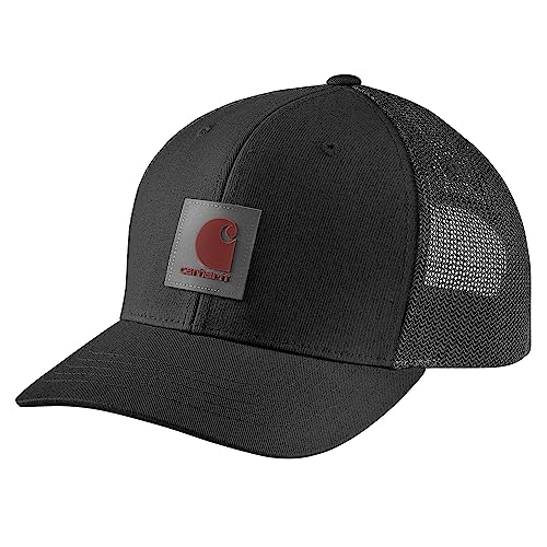 Carhartt Herren Rugged Flex Twill Mesh Back Logo Patch Cap, Schwarz, Einheitsgröße