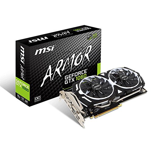 MSI GeForce GTX 1060 Armor 6G OCV1 6GB DDR5 RAM 192bit 1Xdvi 2xHDMI 2Xdp