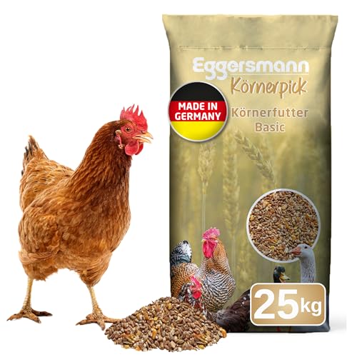 Eggersmann Körnerpick Hühnerfutter 25 kg Körnerfutter Basic - Basic Hühner Körnerfutter Geflügelfutter - Premium Körnermischung für Hühner Gänse und Enten