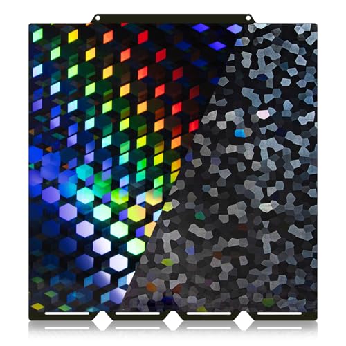 IdeaFormer PEG Druckplatte für Snapmaker 270x270mm, Holographic Hex Glow+Water Cube PEG U1 Build Plate Spring Steel Platte für Snapmaker U1
