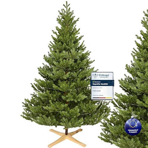 Premium Künstlicher Weihnachtsbaum 180 cm Nordmanntanne [100% Spritzguss] Tannenbaum Künstlich inkl. FSC zertifiziertem Holzständer I Christmas Tree Made in EU
