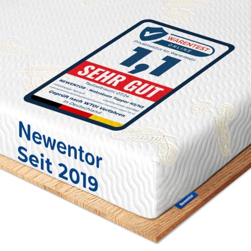 Newentor® Topper 180x200cm H2 H3, eingetragenes Design, Ergo-Viscoschaum