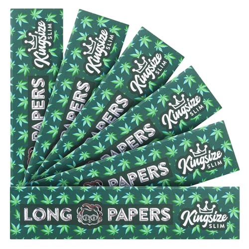 6x Granny's® new Organic Slim Long Papers aus Hanf | 108 x 45 mm | 36 Blatt ungebleicht | King Size | organic hemp