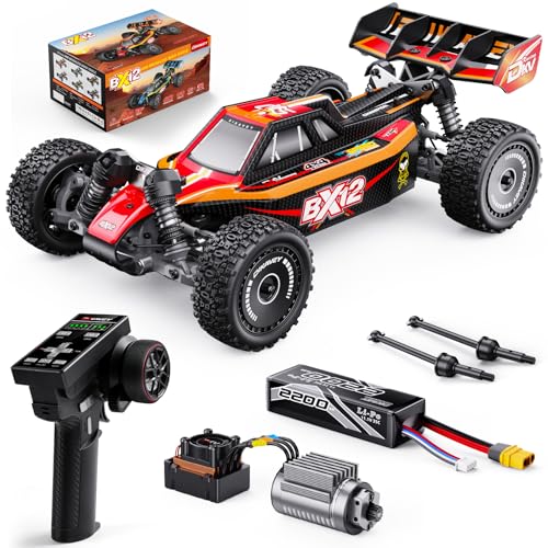 DIKAVEY 1/12 Bürstenlose Fernbedienungsauto, Max 42 MPH Schneller RC-Buggy, All-Terrain-Hochgeschwindigkeits-Ferngesteuertes Auto Erwachsene, Hobby-Offroad-RC-Car, 4x4-Trucks mit 3S-Batterie