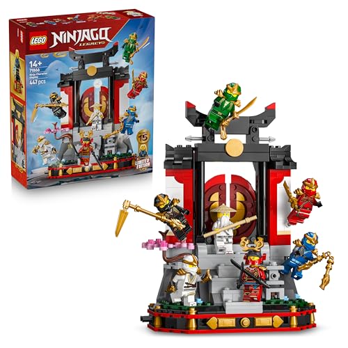 LEGO NINJAGO 15-jähriges Jubiläum: Ninja-Charaktere zum Ausstellen - Kloster Spielzeug mit 8 sammelbaren Minifiguren & Schwertern - Kreatives Geschenk für Jungen ab 14 Jahren & erwachsene Fans - 71866