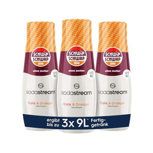 SodaStream Sirup 3x Schwip Schwap Zero - 1x Flasche ergibt 9 Liter Fertiggetränk, Sekundenschnell zubereitet und immer frisch, 440 ml