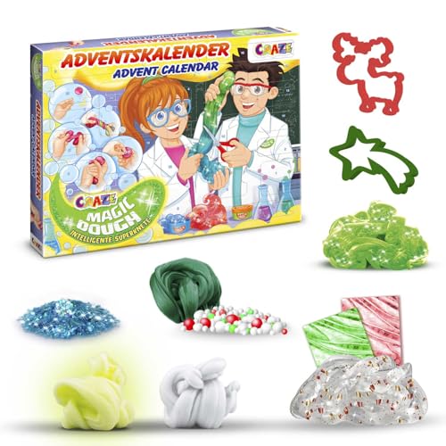 MAGIC DOUGH Adventskalender 2026 Kinder – Spielzeug Adventskalender mit Knete, 24 tolle Überraschungen mit intelligenter Superknete