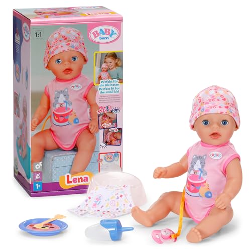 Baby Born Lena Pink, 36 cm große Puppe mit 7 Funktionen für Kinder ab 1 Jahr