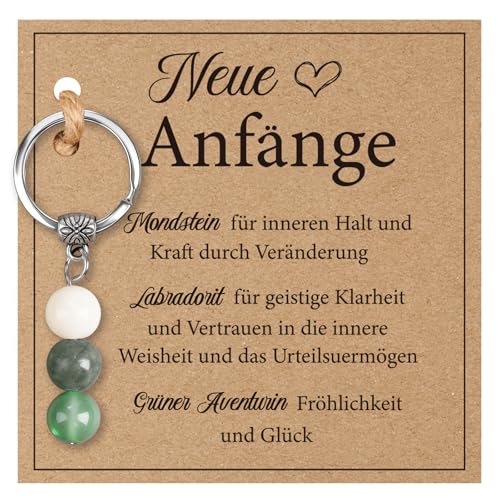 TUZELIYA Schlüsselanhänger Geschenke für Frauen mit Karte - Glücksbringer Abschiedsgeschenk für Kolleginnen - Inspirierende Geschenke für Freundin Mädchen Schwestern Freundinnen Mütter Großmütter