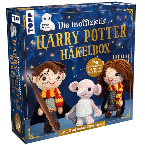 Die inoffizielle Harry Potter Häkelbox. Mit Anleitungsbuch und Material: Komplettes Häkelset mit Zauberstab-Nadel – zaubere 14 Figuren, Kreaturen & Accessoires aus der magischen Zauberschule