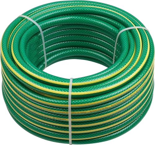 Meister Schlauch Kreuzgewebe, 12,7 mm (1/2 Zoll) - 30 m Länge - Zur Bewässerung kleiner Flächen - Trittfest und Abriebfest - UV-beständig, Gartenschlauch aus Erst-PVC, Wasserschlauch, 9930260