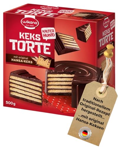 Wikana Kekstorte Kalter Hund 500 g – Original Schoko-Kuchenklassiker | Nostalgischer Dessertgenuss ohne Backen | Ostprodukte Kultgebäck für Kaffeezeit & Familie