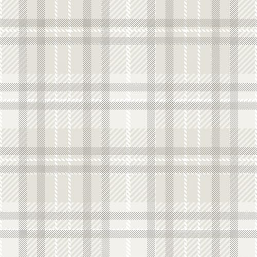 VaryPaper Schottisch Karierte Tapete Hellgrau Modern 44.5cmx200cm Klebefolie Möbel Grau Matt Dekofolie Möbelfolie Selbstklebend Schlafzimmer Tapete Badezimmer Wasserfest Esszimmer Schrankfolie Regal