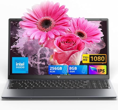 Tivique Notebook 15,6 WiFi 5, 8+256 GB, Prozessor N-97 bis zu 3,6 GHz