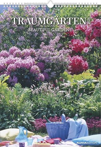Alpha Edition - Traumgärten 2026 – Bildkalender A3 (29,7×42 cm) mit 12 Gartenmotiven, viersprachigem Kalendarium & Platz für Notizen, Wandkalender & Geschenkidee für Hobbygärtner: Beautiful Gardens