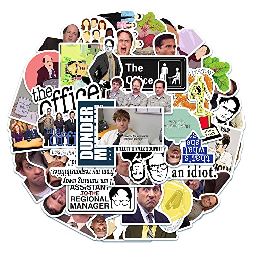 100 Stück The Office Aufkleber für Laptop Handyhülle Wasserflaschen Skateboard Fahrrad Motorrad Helm Auto Stoßstange Dekoration,Vinyl Wasserdicht TV Show Aufkleber für Teenager und Erwachsene
