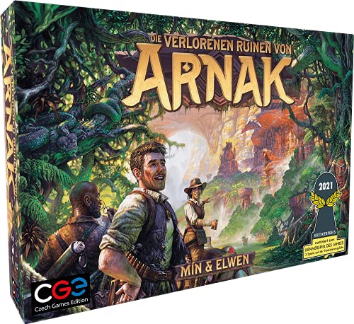 Czech Games Edition Die verlorenen Ruinen von Arnak - Abenteuerliches Brettspiel mit innovativen Spielmechaniken - Unterhaltsames Kennerspiel mit hohem Wiederspielwert - Deutsch - 1-4 Spieler
