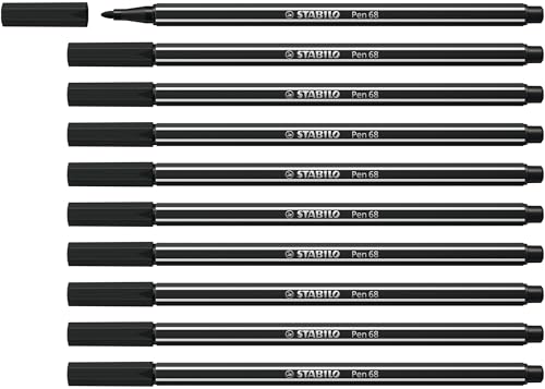 STABILO - Premium-Filzstift - Pen 68-10er Pack - schwarz