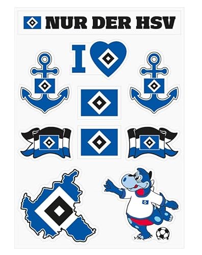 Hamburger SV HSV Aufkleber Sticker Set 10-teilig; schöne unterschiedliche Motive
