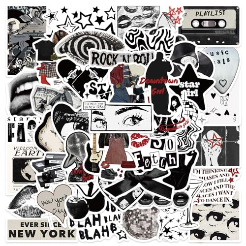 Vintage Aufkleber, Sticker Aesthetic für Wasserflaschen, Scrapbooking, Laptops,Wasserfeste Vinyl Aufkleber für Kinder Mädchen Jugendliche (Y2K-50 Stück)