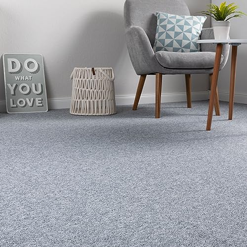 Steffensmeier Schlingen Teppichboden Meddon XL Meterware | Auslegware für Flur Büro | 1m 2m 3m 4m 5m breit! | Silbergrau, Größe: 100x800 cm