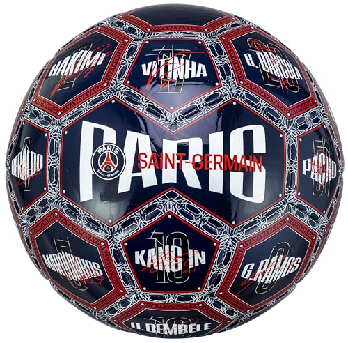 PSG Fußball mit Unterschriften der Spieler – Offizielle Kollektion Paris Saint Germain – Größe 5