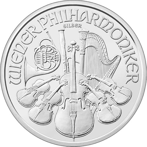 Generisch 1 Unze Silbermünze Wiener Philharmoniker oz Silber einzeln in Münzkapsel verpackt verschieden Jahrgänge
