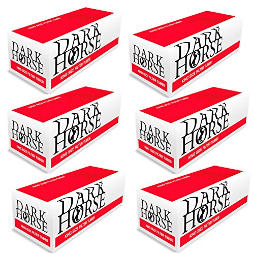 Dark Horse 10000 Zigarettenhülsen Filterhülsen mit Filter Zigaretten-Hülsen Zum Stopfen von Zigaretten mit Tabak und Zigarettenstopfer Hülsen