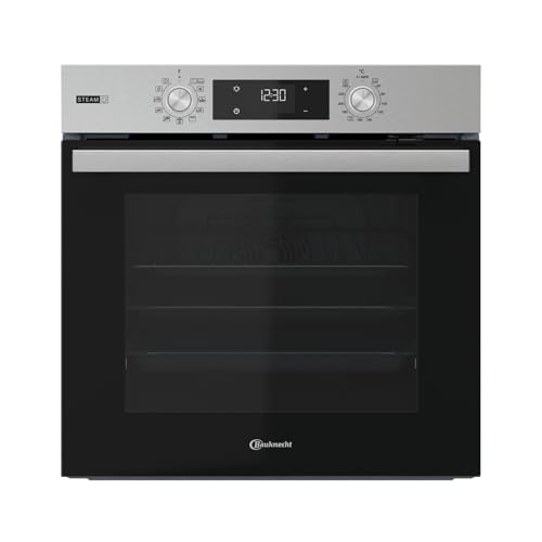 Bauknecht BBARS85HU1I Einbau-Backofen 71 Liter, Multifunktionsofen mit 12 Funktionen, Power Heißluft, Gentle Steam, versenkbare Knebel, Edelstahl