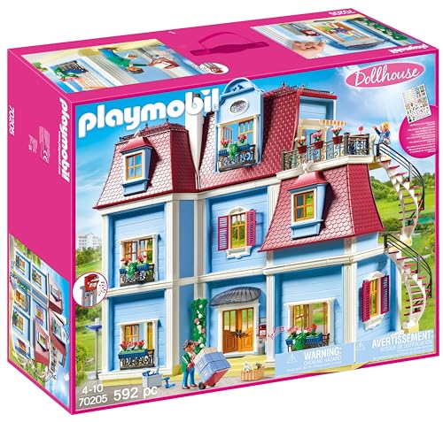 PLAYMOBIL Dollhouse 70205 Mein Großes Puppenhaus, Mit funktionsfähiger Türklingel, Ab 4 Jahren