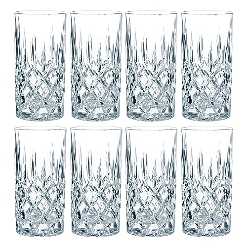 Spiegelau & Nachtmann Nachtmann Noblesse Longdrinkglas Set, 8er Set, Wasserglas, Saftglas, Kristallglas, H 14.8 cm, 375 ml