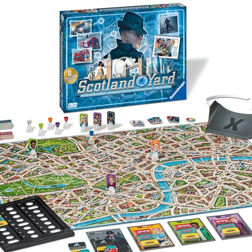 Ravensburger Gesellschaftsspiel 27515 - Scotland Yard - Familienspiel, Brettspiel für Kinder und Erwachsene, Spiel des Jahres, für 2-6 Spieler, ab 8 Jahre
