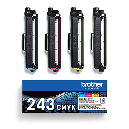 Brother TN-243CMYK Original Tonerkartusche Druckt bis zu 1000 Seiten, cyan, magenta, gelb und schwarz, 1er Pack