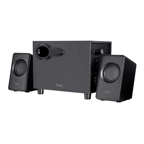 Trust Avora 2.1 PC Lautsprecher mit Subwoofer 18W (9W RMS), Schwarz