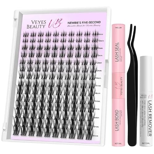 VEYESBEAUTY Wimpern Extensions Set Cluster Lash Extension Manga 8-18mm