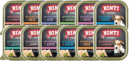 arelf Bundle RINTI Feinest Geflügel Mix 12x150g + Alpha Spirit Snack