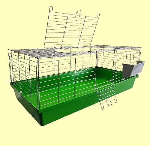 1,20 m Neues Modell Hasenkäfig Nagerkäfig Kaninchenkäfig Käfig Stall Meerschweinchen grün