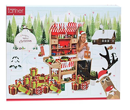 tanner DER KLEINE KAUFMANN TANNER Deco - Adventskalender, mit 24 Teilen für den Kaufmannsladen bzw. Kinderküche, Spielzeug für Kinder, 9000.0