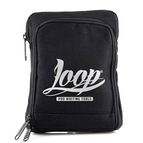 Loopcolors Pusherbag Brusttasche Unisex Hip-Hop Graffiti Streetwear (schwarz silber)