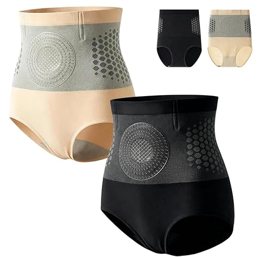 4-in-1 Mikropartikel-Sculpting-Shorts, Fettverbrennende Shorts, Pauraju Mikropartikel Sculpting & Fettverbrennungs-Short für Damen, Bauchkontrolle, Firming and Shaping für Yoga und Fitness (XXL)