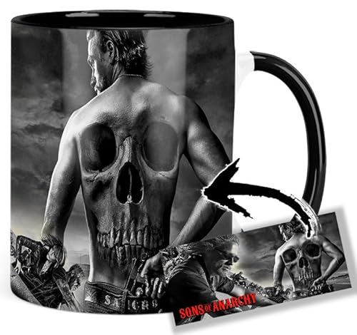 Sons Of Anarchy Jax Teller Charlie Hunnam B Tasse Innen & Henkel Schwarz Keramikbecher Mug