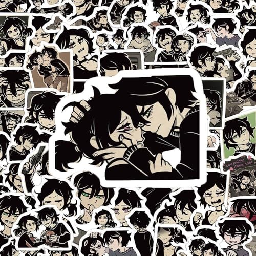 100 Andy&Leyley Coffin Aufkleber, Niedliche Figuren Wasserfeste Stickers, Manga Andy&Leyley Vinyl Für Tasse, Skateboard, Buch