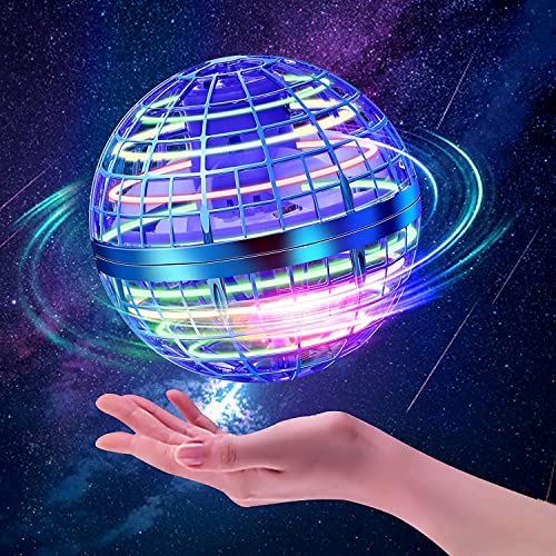 ASORT Hover Fliegender Ball, Magic Spinner Ball RGB Licht Hoverball Mini Drohne Für Kinder Spielzeug, Flying Orb Hoverball Nova Geschenke Für Jungen Mädchen Indoor Outdoor Pro (Blau)