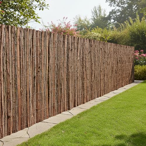 casa.pro Rindenmatte Zamora Balkon Sichtschutz 150 x 500 cm Gartenzaun strapazierfähig Rindenzaun Sichtschutzmatte Balkonverkleidung wetterfest