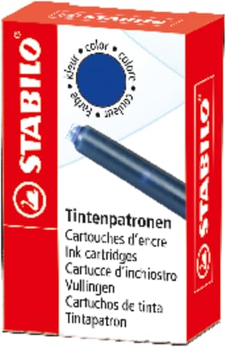 STABILO - Tintenpatronen zum Nachfüllen - Refill - blau (löschbar) - 6er Pack