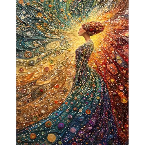 Yunlus Puzzles für Erwachsene 1000 Stück Unmöglich schwer schwierig herausfordernde Puzzles für Erwachsene 1000pc Puzzle Die Frau in der Meditation Jigsaw Puzzle 1000 Stück 70 x 50 cm