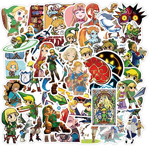 50 Stück für Games The Legend of Zelda Aufkleber Laptop Telefon Gitarre Skateboard Notebook Auto Motorrad Fahrrad Vinyl Stickers Wasserdicht Anime Zelda Aufkleber für Jugendliche Kinder Erwachsene