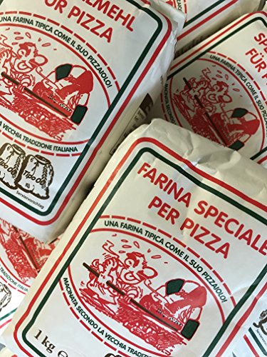 10 Packungen a 1,0 Kg Pizzamehl vom Shop-of-Wonder ® Weizenmehl Typ 00 geeignet für die Zubereitung von Pizza, Pizzabrötchen und Ciabatta